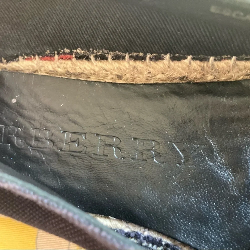 Burberry Hodgeson Nova espadrille slip ons size 39